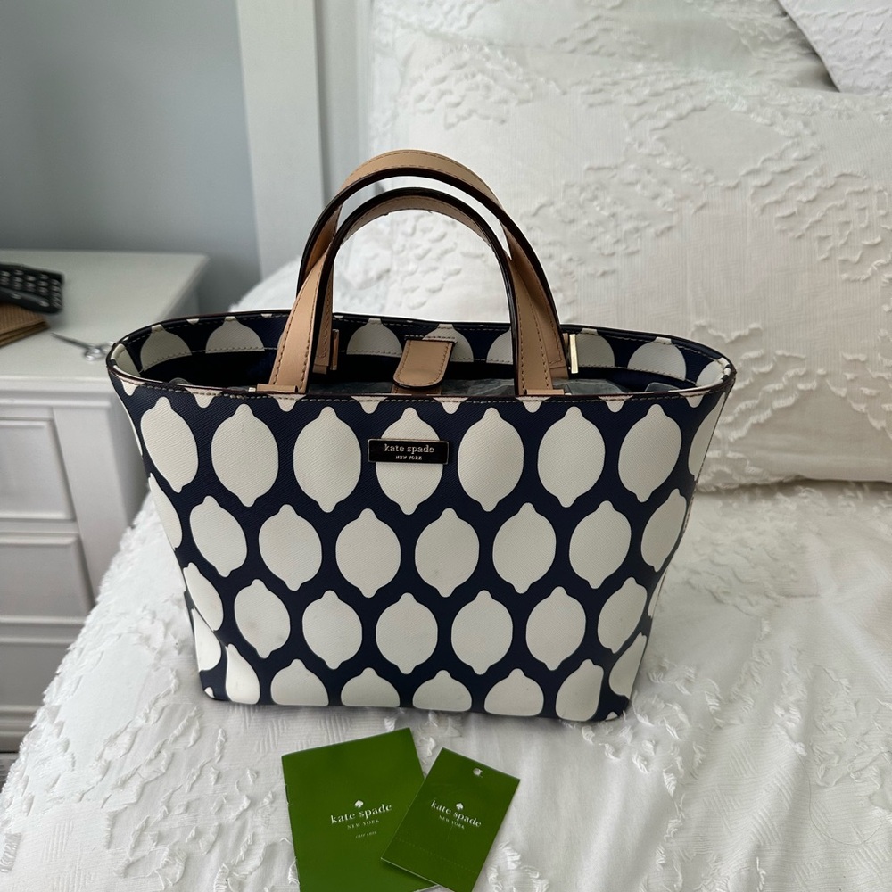 Kate Spade Navy and white Tote